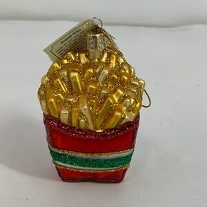 Old World‎ Christmas French Fries Glass Ornament Foodie Ornament Gift